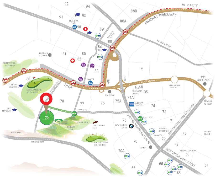 m3m antalaya location map