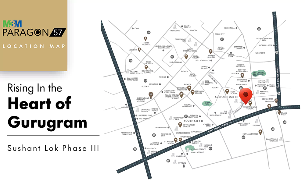 m3m paragon location map